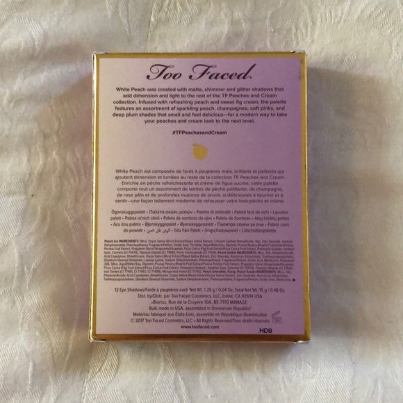 Too Faced White Peach Eyeshadow Palette NIB - Picture 5 of 5